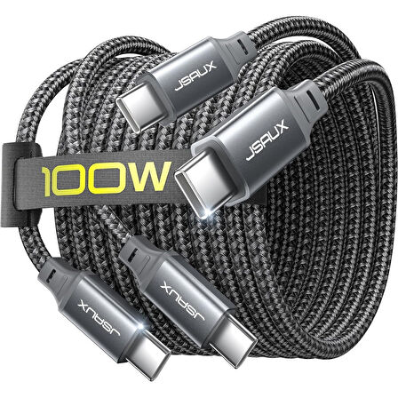Jsaux 100W Süper Hızlı Usb C - Usb C Kablosu Type-C Hızlı Şarj Kablosu CC005011G