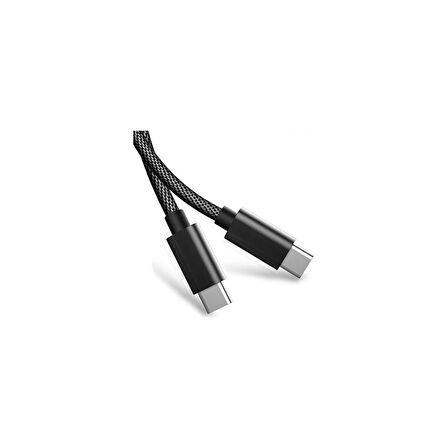 Adaman 100 cm 1MT 3.0 Hızlı Şarj ve Data Kablosu Type-C to Type- C Süper Hızlı Quick Şarj Kablosu - BEYAZ