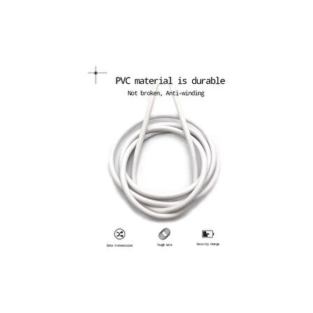 Adaman Premium 0,9 Metre Micro USB Hızlı Şarj ve Data Kablosu 2.4 Amper Beyaz