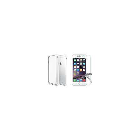 Adaman İphone 6S Plus -7Plus - 8Plus Uyumlu Şeffaf Ekran Koruyucu Kırılmaz Cam Filmi