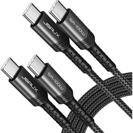 Jsaux Usb C - Usb C Kablosu 100WATT 5 Amper Type-C Süper Hızlı Şarj ve Data Kablosu CC00201S1