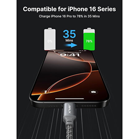Jsaux 100W Süper Hızlı Usb C - Usb C Kablosu Type-C Hızlı Şarj Kablosu