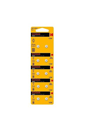 Kodak Max Alkaline 10 Adet Ag1-lr621 Düğme Pil st_PIL.03.KDK.00.0039