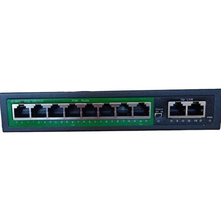 Rose 8+2 Port Poe  Network Ip Kamera Için 8 Port Swich