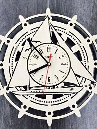 Ahşap Duvar Saati 40 x 40