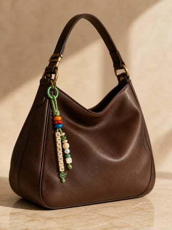 Kişiye Özel İsimli Çanta Süsü – Şans Yoncalı, Renkli Boncuklu Yeşil Bag Charm ve Anahtarlık
