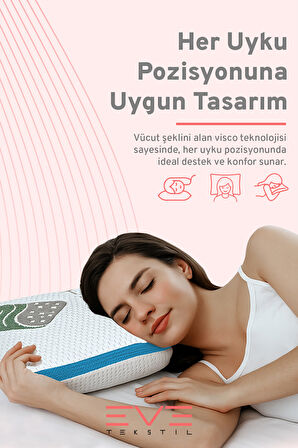 Air File Kumaşlı Visco Dream Hava Alabilen Ortopedik Yastık