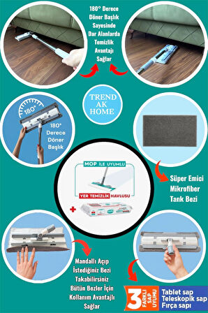 LÜX MANDALLI MOP PASPAS ( sap dahil değildir )