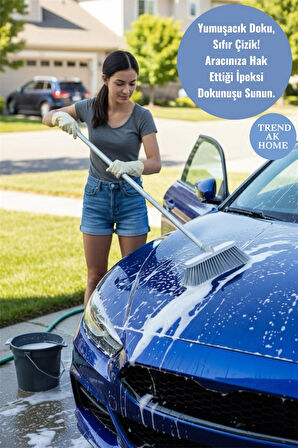 3,LÜ OTO YIKAMA VE TEMİZLEME SETİ - OTO YIKAMA FIRÇASI - TANK BEZİ - CAMSİL ÇEKECEK 