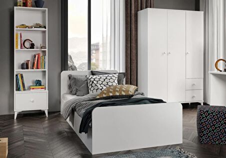 Akasya Modern Genç Odası Takımı Beyaz - 4 Parçalı Ve Tamamı 1. Kalite Mdf