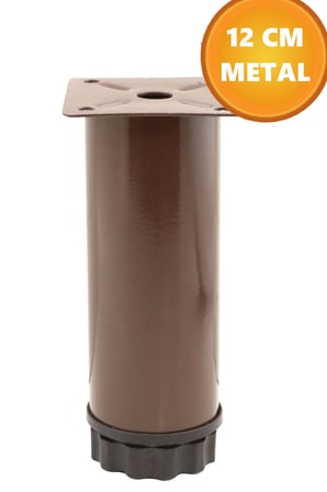 Metal 12 Cm Ayarlanabilir Kahverengi Mobilya Kanepe Koltuk Baza Destek Ayağı Ayakları.