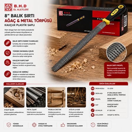 8 inç BALIK SIRTI AĞAÇ TÖRPÜSÜ EĞE