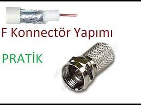 Ef Vida 50 Parça Uydu Konnektör RG-6-F