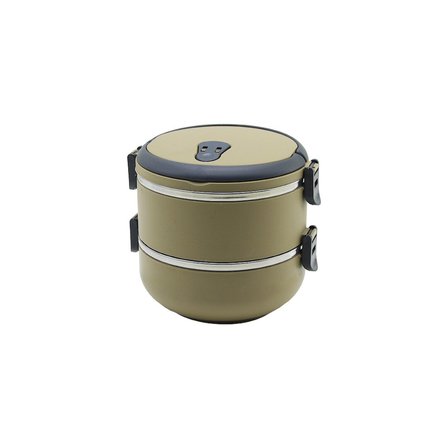 Kahverengi 2Lİ Sefer Tası Saklama Kabı 1.2LT