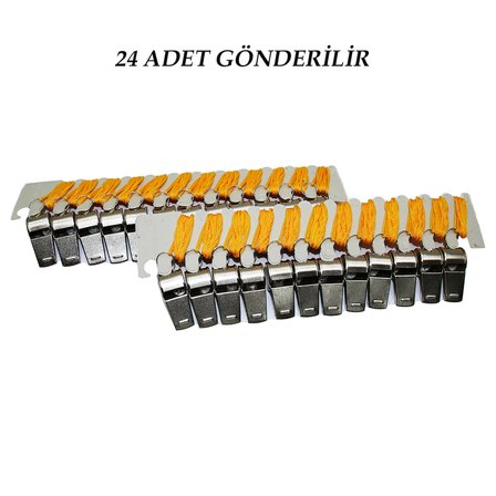 24 Adet Metal Düdük