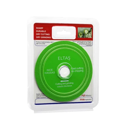 Cam Kesme Yeşil Hassas Kesici Disk - Taşlama 115X22X23X15MM