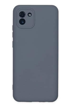 Samsung Galaxy A03 Kılıf Nano içi Kadife Silikon - Gri