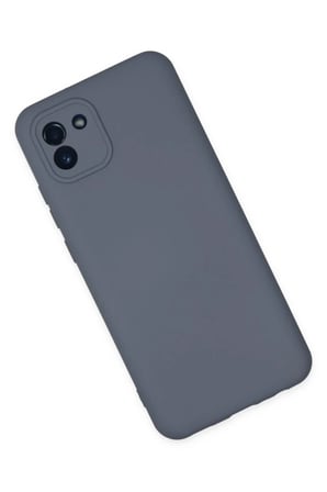 Samsung Galaxy A03 Kılıf Nano içi Kadife Silikon - Gri