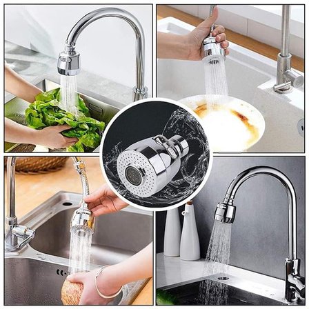 SN-27114 2 Kademeli Tasarruflu Musluk Başlığı 360 Derece