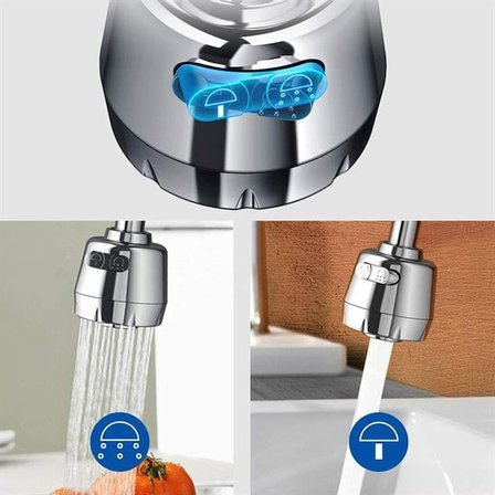 SN-27114 2 Kademeli Tasarruflu Musluk Başlığı 360 Derece