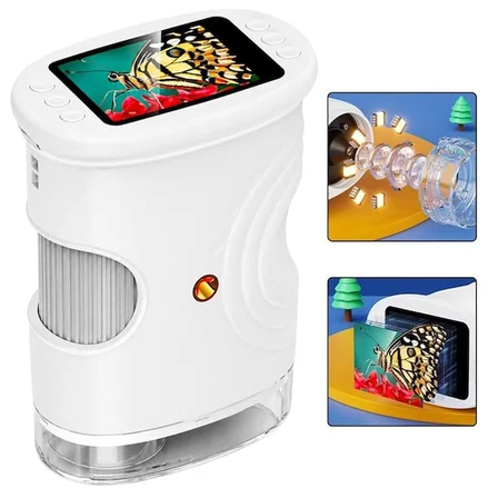 SN-37895 Çocuklar İçin Dijital Mikroskop 1000x Büyütme, 2.0’’ IPS Ekran ve Taşınabilir