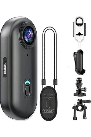 Mini 4k Wıfı Aksiyon Kamerası Vücut Kamerası Giyilebilir Video Kaydedici Hafıza Kartı Dahil