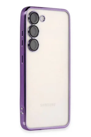Samsung Galaxy S24 Plus Kılıf Razer Lensli Silikon - Mor