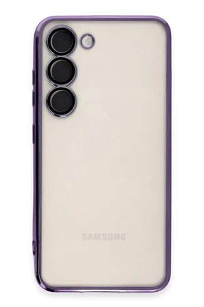 Samsung Galaxy S24 Plus Kılıf Razer Lensli Silikon - Mor