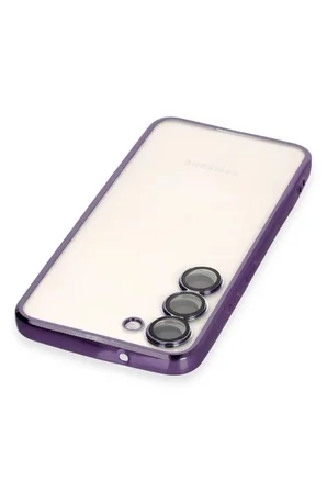 Samsung Galaxy S24 Plus Kılıf Razer Lensli Silikon - Mor