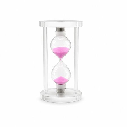 Büyük Cam Kum Saati Cam Standlı= Çap: 7.5CM-YÜKSEKLİK: 15CM
