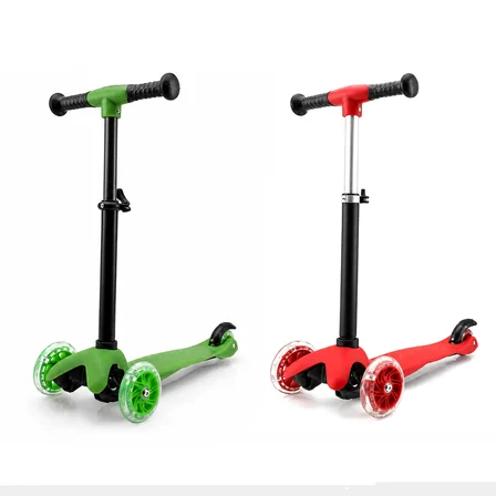 Mını Scooter Rıden Shıne Işıklı Scooter 55X57-64-71CM Fosforlu Renkli +2 Yaş - 40KG Max Taşıma Herha