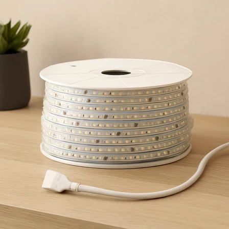 100m 220V Dış Mekan LED Şerit 6500K Beyaz 120 LED/m