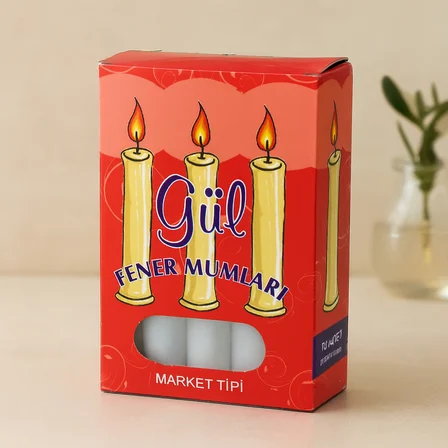 Gül Kokulu Mum 10'lu Paket