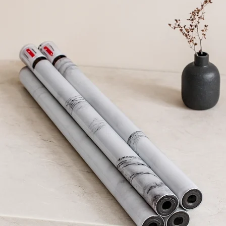Beyaz Mermer Desenli Kendinden Yapışkanlı Folyo 2m x 60cm