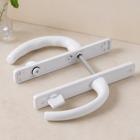 PVC Kilitli Banyo/WC Kapı Kolu Beyaz