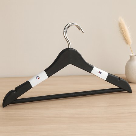 3'lü Sert Plastik Elbise Askısı (Metal Başlı)