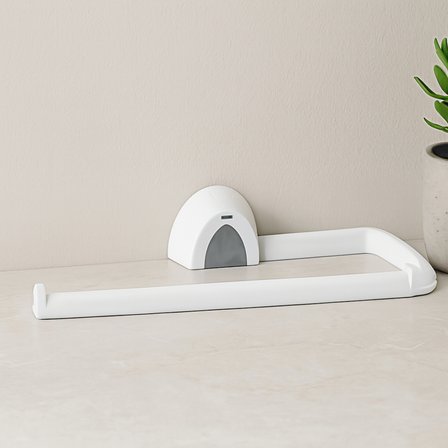 Kağıt Havlu Askısı Yapışkanlı Duvara Monte Beyaz Plastik