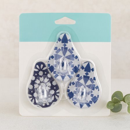 Yapışkanlı Mika Kristal Plastik Askı 3'lü