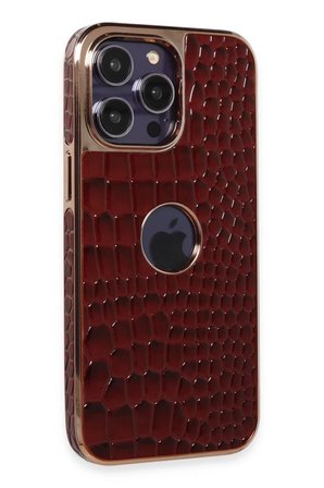 Apple iPhone 13 Pro Max Kılıf Snake Kapak - Bordo
