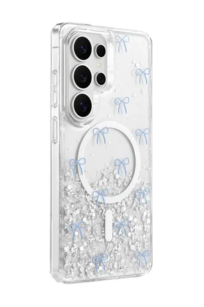 Onegif Samsung Galaxy S26 Ultra Misk Simli Magsafe Kapak - Desen 3