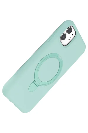 Apple iPhone 11 Regal Magsafe Standlı Kapak - Su Yeşili