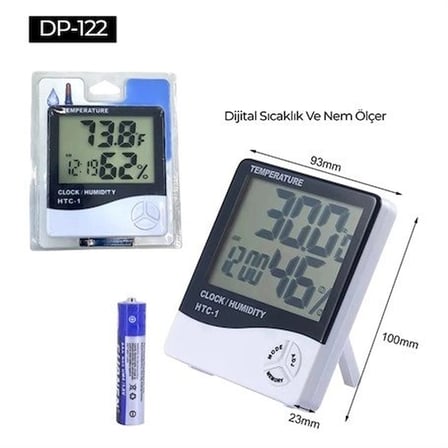 DIJITAL SICAKLIK VE NEM ÖLÇER Derece Dijital Alet Olcüm Cihazı