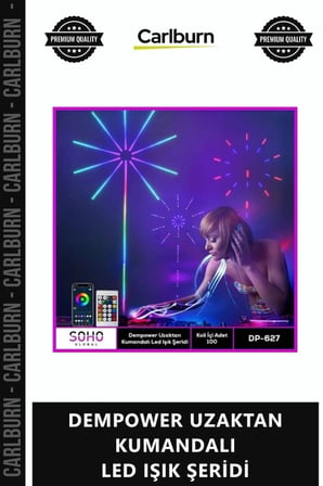 Özel Üretim RGB Dekoratif Şık Aydınlatma Renkli Esnek DEMPOWER UZAKTAN KUMANDALI LED IŞIK ŞERİDİ
