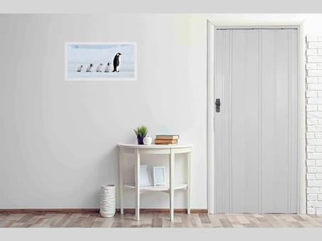 Akordiyon katlanır Kapı 12 mm, Beyaz, Camsız En 102 cm x Boy 205 cm 