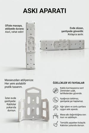 Viko Grup Priz Uzatma Kablosu 10 Metre Beyaz 5'li 3x2.5 mm CCA Topraklı Çocuk Korumalı