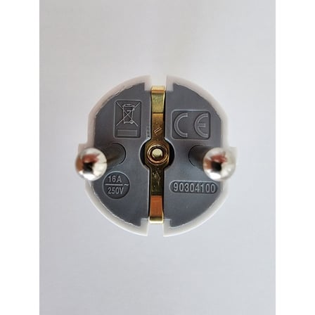 Viko Topraklı Erkek Fiş 16A 250V Beyaz Klemens Bağlantılı TSE CE Belgeli