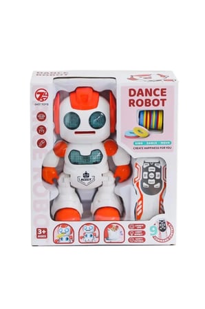 Disk Atan ,dans Eden Full Fonksiyon Kumandalı Pilli Tatlı Robot (KIRMIZI)