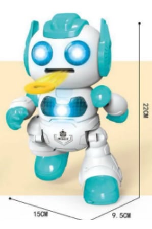 Disk Atan Dans Eden Kumandalı Full Fonksiyon Pilli Tatlı Robot (MAVİ)
