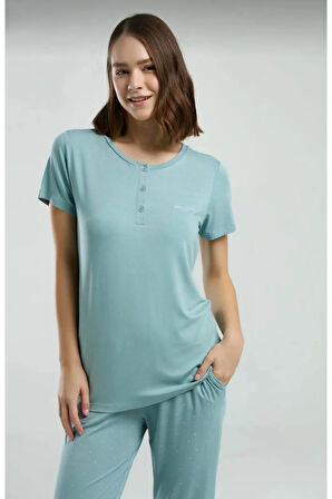 Kadın Kısa Kol Pijama Takım-8985