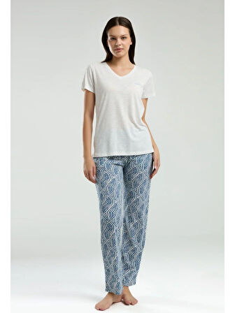 Kadın Kısa Kol Pijama Takım-3209